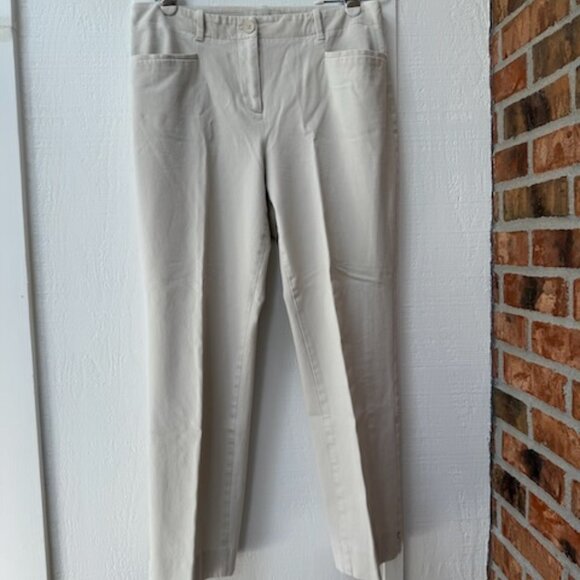 Talbots Cropped Summer Pant, Ivory, size 10 - Picture 3 of 9